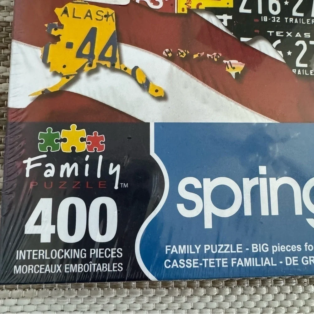 Springbok Family Puzzle States Plates 400 Pieces